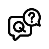 question line icon. Clean and minimalist icon for websites, mobile apps, presentations, and logos. Fully scalable and customizable for any project. vector