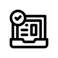 laptop line icon. Clean and minimalist icon for websites, mobile apps, presentations, and logos. Fully scalable and customizable for any project. vector