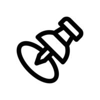 pushpin line icon. Clean and minimalist icon for websites, mobile apps, presentations, and logos. Fully scalable and customizable for any project. vector