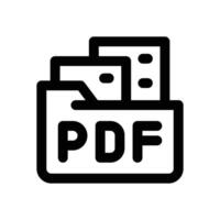 pdf file line icon. Clean and minimalist icon for websites, mobile apps, presentations, and logos. Fully scalable and customizable for any project. vector