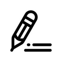 pencil line icon. Clean and minimalist icon for websites, mobile apps, presentations, and logos. Fully scalable and customizable for any project. vector