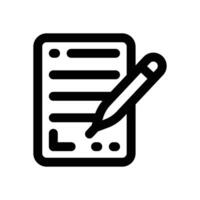 writing line icon. Clean and minimalist icon for websites, mobile apps, presentations, and logos. Fully scalable and customizable for any project. vector