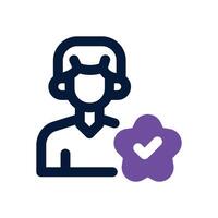 role model dual tone icon. Sleek and modern icon for websites, mobile apps, marketing materials, and corporate design. Fully scalable and ready to use. vector