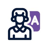 teacher dual tone icon. Sleek and modern icon for websites, mobile apps, marketing materials, and corporate design. Fully scalable and ready to use. vector