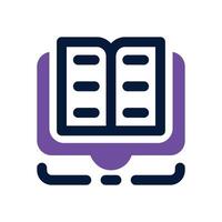 book dual tone icon. Sleek and modern icon for websites, mobile apps, marketing materials, and corporate design. Fully scalable and ready to use. vector
