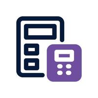 calculator dual tone icon. Sleek and modern icon for websites, mobile apps, marketing materials, and corporate design. Fully scalable and ready to use. vector