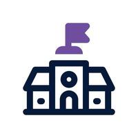 university dual tone icon. Sleek and modern icon for websites, mobile apps, marketing materials, and corporate design. Fully scalable and ready to use. vector