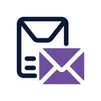 envelope dual tone icon. Sleek and modern icon for websites, mobile apps, marketing materials, and corporate design. Fully scalable and ready to use. vector