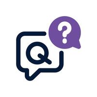 question dual tone icon. Sleek and modern icon for websites, mobile apps, marketing materials, and corporate design. Fully scalable and ready to use. vector