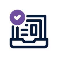laptop dual tone icon. Sleek and modern icon for websites, mobile apps, marketing materials, and corporate design. Fully scalable and ready to use. vector