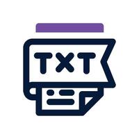 txt file dual tone icon. Sleek and modern icon for websites, mobile apps, marketing materials, and corporate design. Fully scalable and ready to use. vector