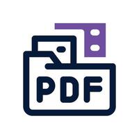 pdf file dual tone icon. Sleek and modern icon for websites, mobile apps, marketing materials, and corporate design. Fully scalable and ready to use. vector