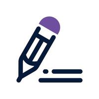 pencil dual tone icon. Sleek and modern icon for websites, mobile apps, marketing materials, and corporate design. Fully scalable and ready to use. vector