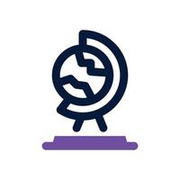 globe dual tone icon. Sleek and modern icon for websites, mobile apps, marketing materials, and corporate design. Fully scalable and ready to use. vector