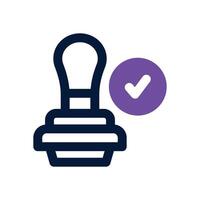 stampel dual tone icon. Sleek and modern icon for websites, mobile apps, marketing materials, and corporate design. Fully scalable and ready to use. vector