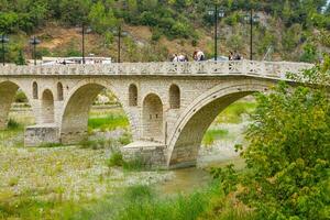 Gorica Bridge Over the Osum River in Berat in Albania photo