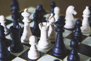 chess table, a game that develop the memory and analytical thinking photo