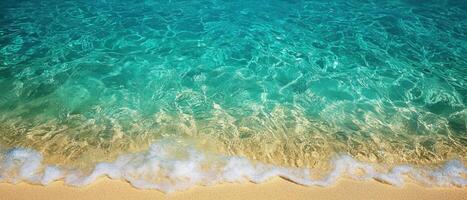 Seaside serenity natural ocean waves tropical beach high-quality image calm environment overhead view relaxation concept photo