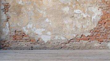 Weathered brick wall background for photography urban setting texture indoor wide angle aesthetic appeal photo