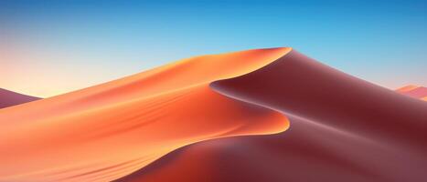 Vast desert landscape expansive dunes digital artwork minimalistic view serene environment aesthetic concept photo