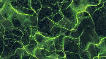 Dynamic green wave patterns abstract art digital design low resolution artistic perspective visual concept photo