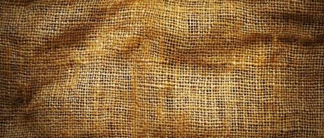 Textured sack fabric close-up top view natural environment detailed content for textile analysis photo