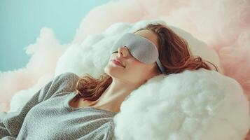 Blissful relaxation moment cozy home artistic photography soft cloud environment serene viewpoint photo