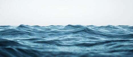 Calm ocean waves coastal serenity nature photography tranquil waters wide angle view relaxing concept photo