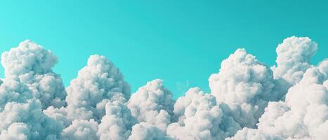 Fluffy white clouds blue sky nature scene vibrant environment aerial view tranquility and peace photo