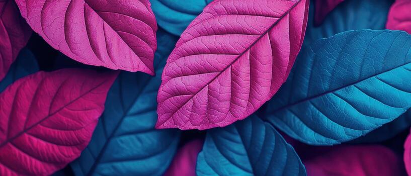 Vibrant neon leaves closeup nature background leaf photography colorful environment macro view artistic concept photo