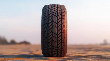 Driving innovation tire standard desert terrain product photography dynamic environment eye-level viewpoint photo