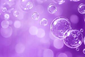 Bubbles on a purple background photo