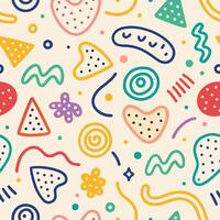 Abstract Pattern with Colorful Shapes vector