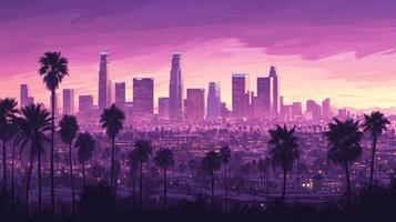 The city of los angeles is shown in this illustration photo