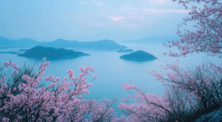 美しき日本の自然the beautiful japan The most beautiful village in Japan] Sakura in full bloom at
