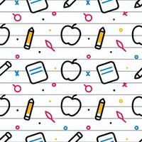 back to school seamless pattern with vector