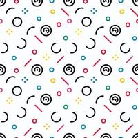 a colorful pattern with circles white background and arrows vector