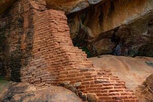 Close up of the iconic Lion Paw entrance at Sigiriya, an ancient rock fortress in Sri Lanka photo