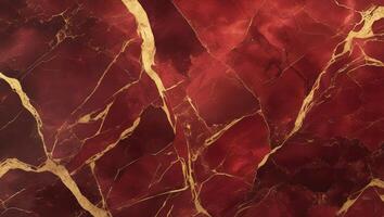 Rosso Imperiale marble texture background with deep red and golden highlights in a luxurious design. photo