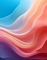 Soft Pastel Gradient Background with Smooth Color Transitions and Fluid Shapes photo