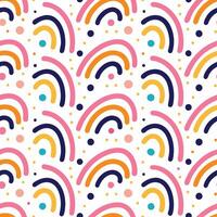 Colorful abstract rainbow pattern with scattered circles vector