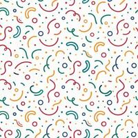 a colorful pattern with circles and lines white background vector