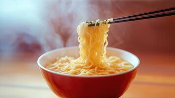 delicious bowl of noodles photo