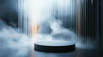 Dramatic Smoky Podium for Product Showcase photo