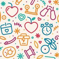 Colorful Pattern with Abstract Shapes vector