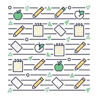 Back-to-School Pattern background vector