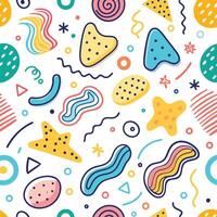 seamless pattern with colorfu ON A WHITE BACKGROUND vector