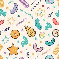 Abstract Colorful Shapes Pattern vector