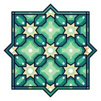 Geometric Emerald Tile Design vector
