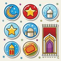 Islamic Religious Symbols background vector